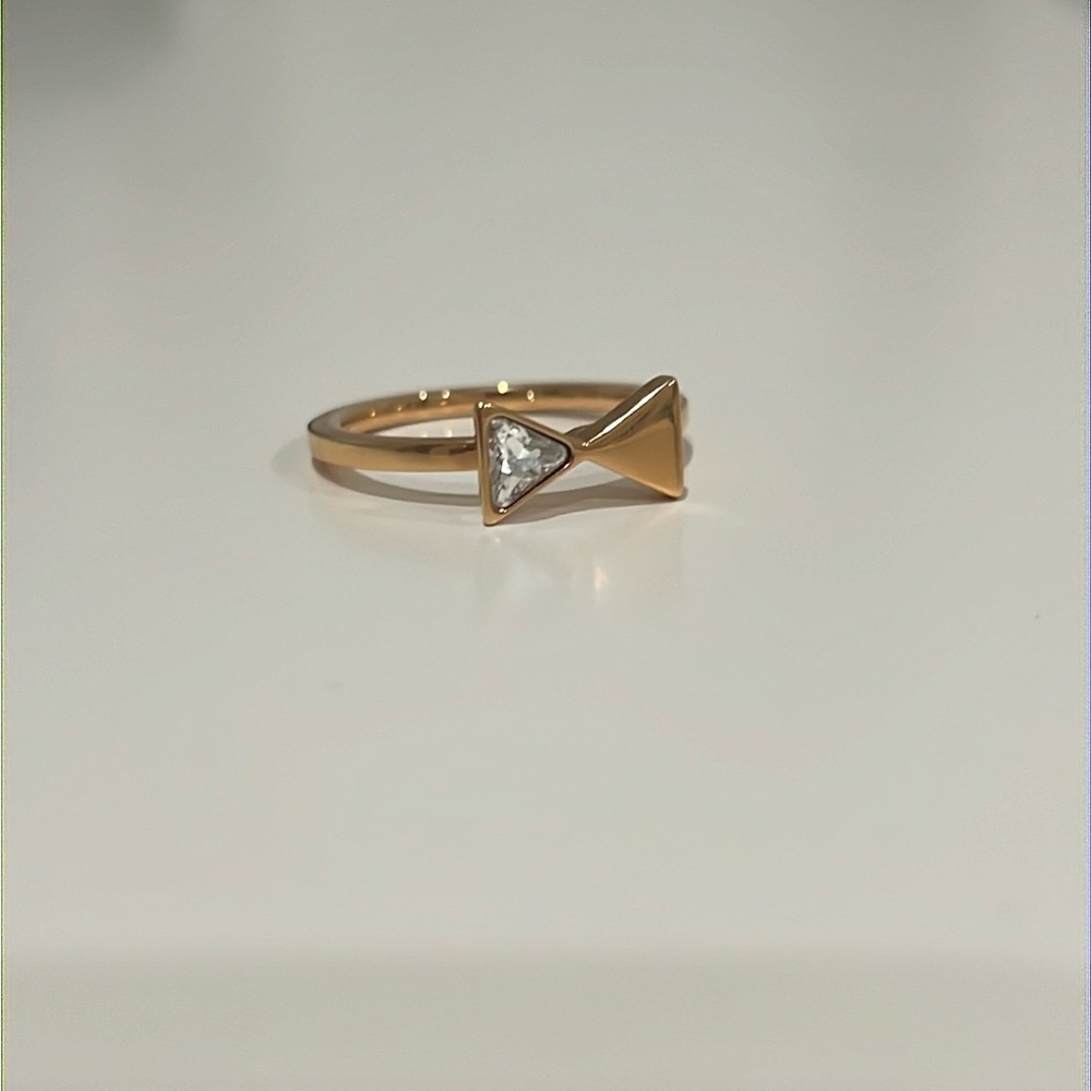 COPY - Swarovski gold pl ring size 5 1/2 or 6